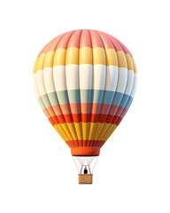 Fototapeta premium The hot air balloon with a basket is ideal for travel, adventure, and vacation. Generative AI