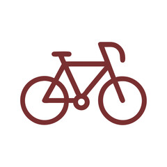 Fototapeta premium Bicycle icon with simple design, minimalistic style, transportation and outdoor activity theme
