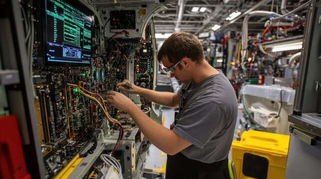 In the avionics assembly area,