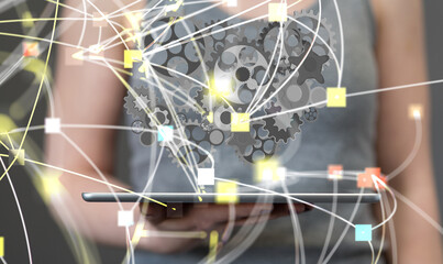 gear Technology setting concept background.