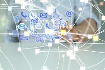 Obraz premium Mail Communication Connection message to mailing