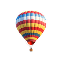 Fototapeta premium The hot air balloon with a basket is ideal for travel, adventure, and vacation. Generative AI