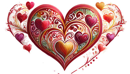 Hearts A Heart Valentine'S Day. Generative AI.