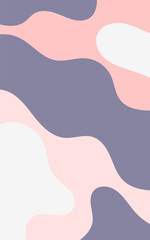 Abstract pink, white, grey wavy shapes background ideal for feminine designs, social media graphics, and modern presentations.