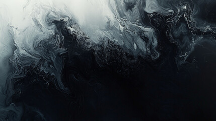 A dramatic gradient shifting from shadowy gray to rich onyx black, creating an intense, high-contrast background.