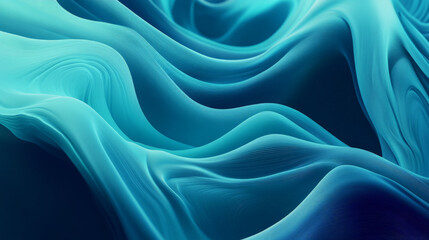 Obraz premium A dynamic gradient abstract background with transitions from bright turquoise to navy blue, featuring energetic flowing lines.