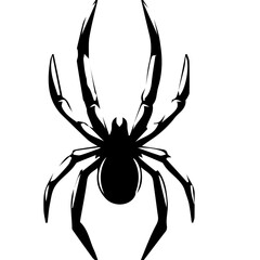 Spider web black with transparent background