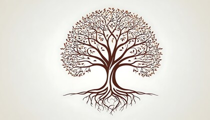 Graphic tree roots,rooted tree logo design. banyan tree with circular shape,cut out, growth, no people, textured, damaged, root, illustration,768