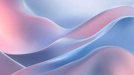 Obraz premium A sleek abstract background with light blue and soft pink tones, featuring smooth, rounded neumorphic shapes creating depth and a futuristic, minimalist look.
