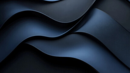 Obraz premium A sleek dark gradient moving from deep sapphire blue to jet black, with a smooth, glossy finish for a modern look.