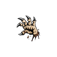 Fototapeta premium monster claw or hand scratch design vector illustration