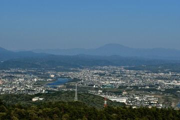明王山からの眺め、可児市と美濃加茂市