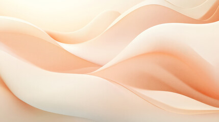 Obraz premium Elegant abstract background in soft peach and ivory, with subtle neumorphic elements creating depth and dimension, while maintaining a minimalist, clean design.