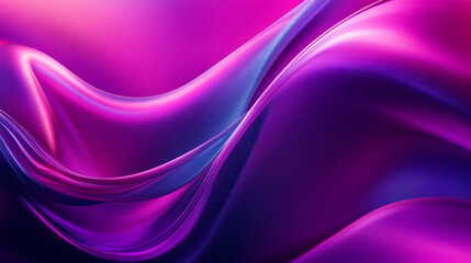Obraz premium Energetic gradient from neon pink to deep violet, with dynamic abstract shapes that curve and twist through the background, creating energy.