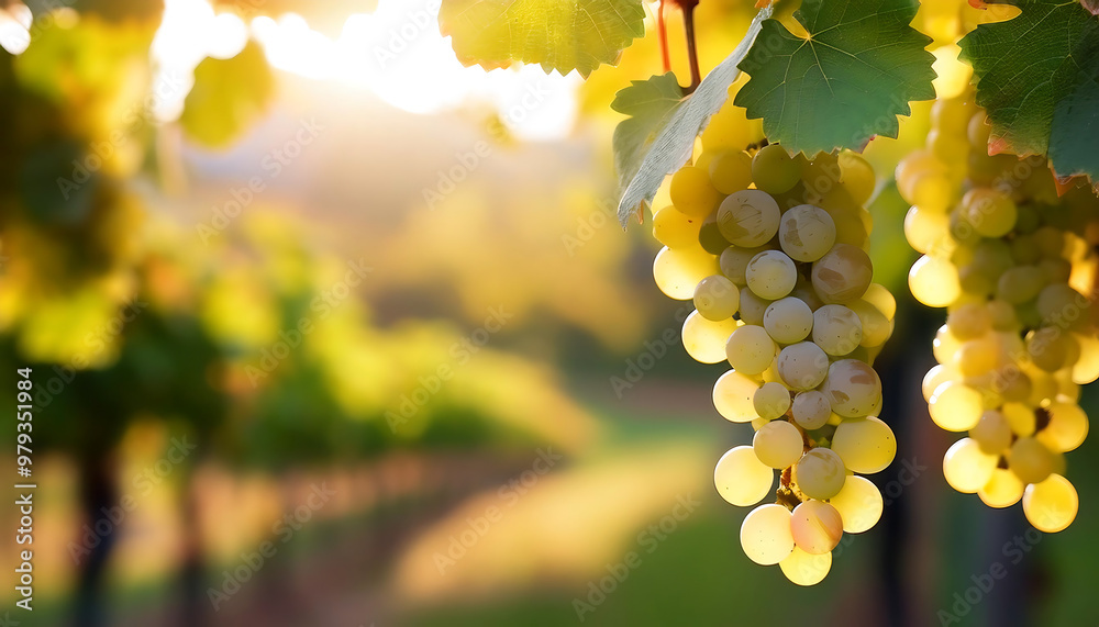 Canvas Prints blurred background white grapes
