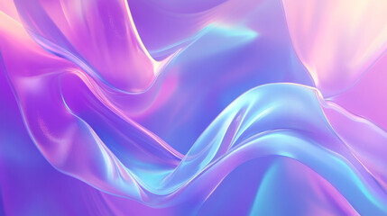 Obraz premium Gradient background shifting from bright cyan to soft lilac, with dynamic abstract shapes and flowing curves creating a futuristic vibe.
