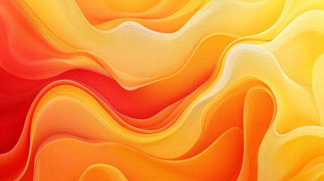 Gradient background with smooth transitions from bright orange to warm yellow, featuring dynamic abstract shapes that evoke a sense of warmth.