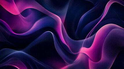 Obraz premium Smooth gradient transitions from deep navy blue to rich purple, with dynamic abstract shapes weaving through the background.