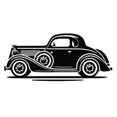 Fototapeta premium Classic Car Silhouette