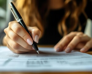 Debt management with a person reviewing loans and payments, organized style, close-up, sharp focus, bright lighting