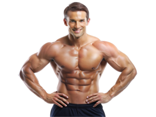 Fitness instructor isolated on transparent background