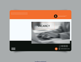 We are hiring job vacancy social media post banner design set template. Business concept.