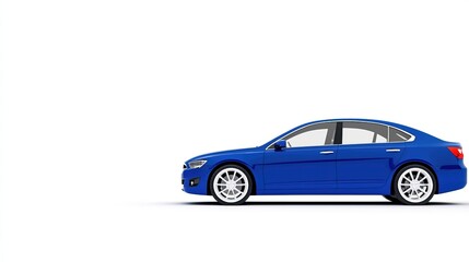 Obraz premium Blue Car with Unique Biplane Wing Design
