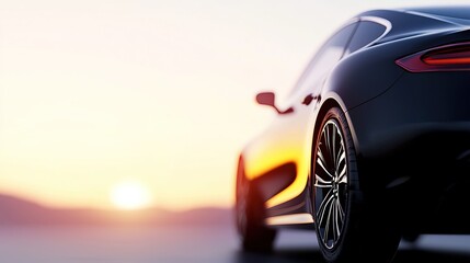 Naklejka premium Golden Hour Parking Scene