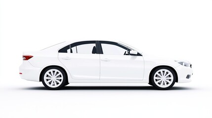 Obraz premium Elegant White Sports Car with Perfect Finish