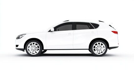 Obraz premium Sleek Modern White Luxury SUV