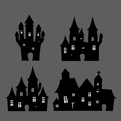 halloween background with house