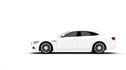 Obraz premium Sleek Modern Car in White Exterior