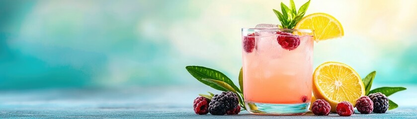 A refreshing cocktail with berries and lemon, perfect for summer gatherings and vibrant celebrations.