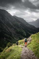 Naklejka premium Scenic Alpine Hiking Journey: The E5 Trail Experience