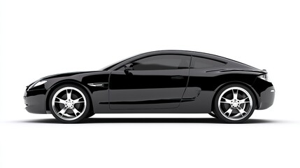 Naklejka premium Sleek Black Sports Car Exudes Elegance