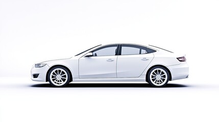Fototapeta premium Elegant White Modern Sedan Car Photo