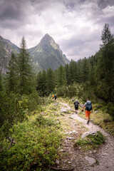 Fototapeta premium Scenic Alpine Hiking Journey: The E5 Trail Experience