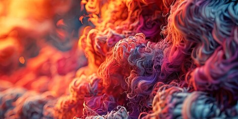 A colorful, abstract image of a fire with a lot of different colors