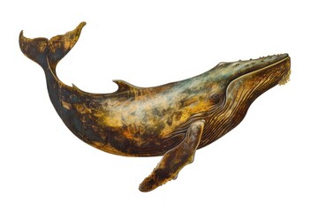 Fototapeta premium Artistic whale illustration background