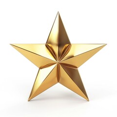 Obraz premium 3d golden new year star decorative decoration appliance.