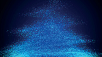 Futuristic dot spiral particle wave. Tornado. Technology or science banner. Abstract 3D vortex wave. Vector illustration.