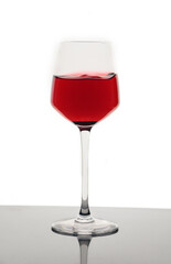 Glass of red wine isolated on white background 2