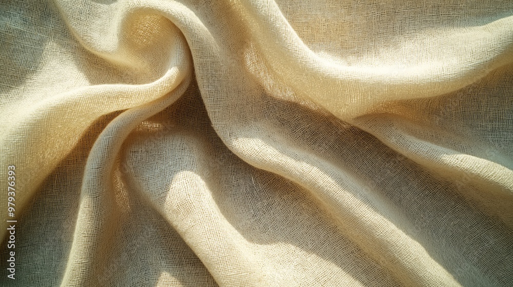 Poster A close-up of soft, light brown fabric with a smooth texture.