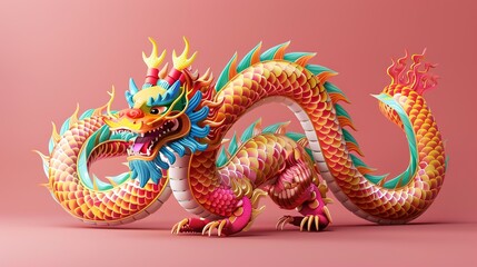 Fototapeta premium Dragon dance for chinese new year