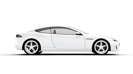 Fototapeta premium Sleek White Sports Car with Aerodynamic Design