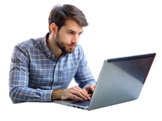 Programmer coding software, isolated on transparent background