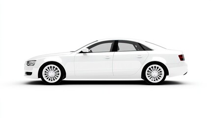 Fototapeta premium Modern Car Design on White Surface