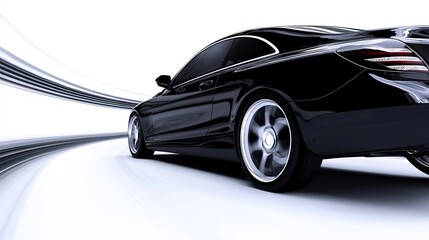 Fototapeta premium High-Speed Sports Car on Open Road