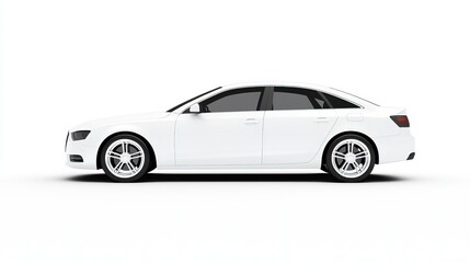 Fototapeta premium Sleek Modern Sports Car in White
