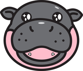 Baby cute pygmy hippo